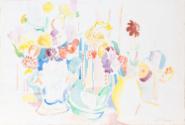 Two Vases of Flowers and a Terrine