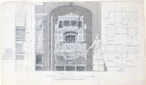 An Elevation of a Cabinet to Hold a Collection of Coins and a Plan of each Level