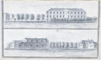 Two Buildings; The South Bank of Grand Canal at Portobello (on verso)