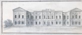 Sir Patrick Dun's Hospital, Grand Canal Street Lower; The Continuation of the Preceding View right towards Leeson Street Lower (on verso)