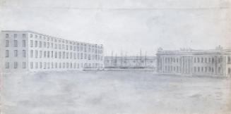 Beresford Place East and the Rear of the Custom House; The Royal Barracks (on verso)