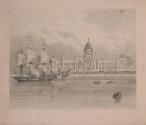 The Custom House, Dublin with a Paddle Boat and the Clipper 'Success'