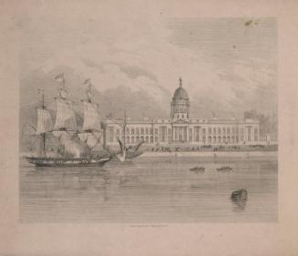 The Custom House, Dublin with a Paddle Boat and the Clipper 'Success'
