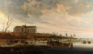 View of Alkmaar with the Grote Kerk, Winter
