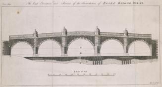 East Elevation and Section of Semple's Essex Bridge, Dublin