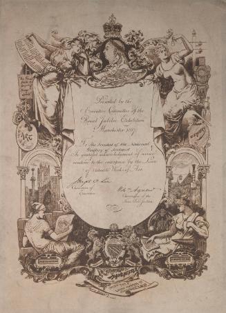 Certificate Commemorating Loan of Exhibits by National Gallery of Ireland to the 1887 Manchester Exhibition