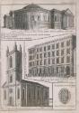 South-East View of the Parliament House, Dublin, the Secretary's House and the Front of the Post Office, College Green, Saint John's Church, Monkstown County Dublin, and the Bishop of Exeter's Seal