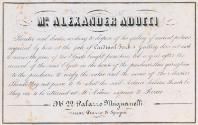 Trade Card of Alexander Aducci