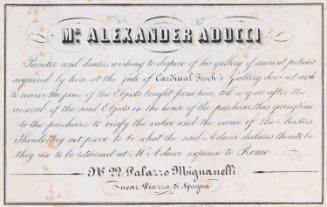 Trade Card of Alexander Aducci