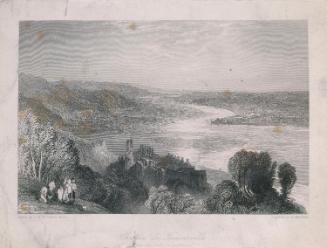 The Château at Tancarville with Quilleboeuf and the River Seine, Normandy, France