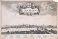 London from Southwalk on the South bank of the River Thames before the Great Fire