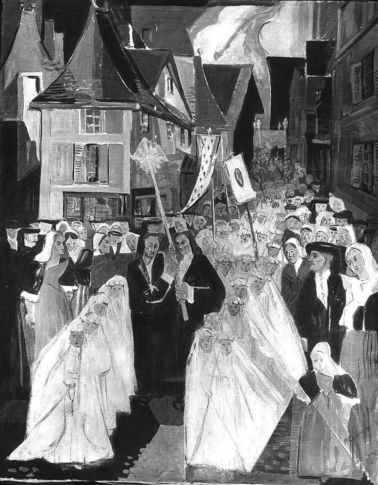A Religious Procession in Brittany