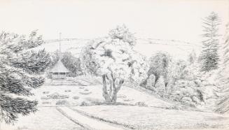 A Thatched Hut in the garden of Marston House, County Cork