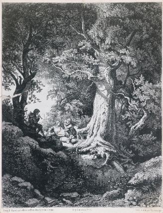 A Shepherd and his Family Resting beneath a Tree