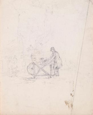 A Man at a Grinding Wheel in a Street