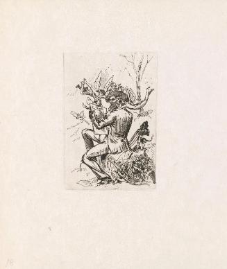 An Artist Surrounded by Fairies, (?Self-Portrait)