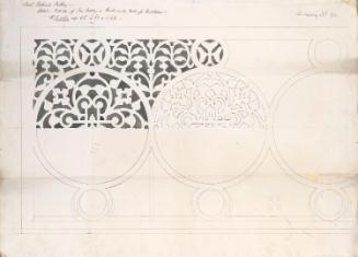 Design for Iron Gratings on the West Elevation