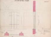 Elevation and Section of a Sculpture Hall Window