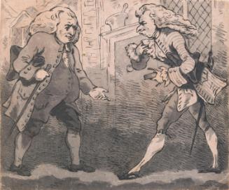 Taking the snuff (?Dr Johnson and James Boswell)