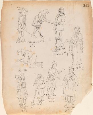 Figures in Saxon, Norman and Caroline Costume