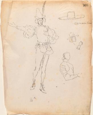 A Man in 16th Century Costume and Details of Cromwellian Dress