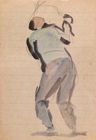 A Man Swinging a Scythe