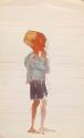 A Thin Blond Boy in Profile