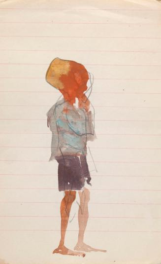 A Thin Blond Boy in Profile