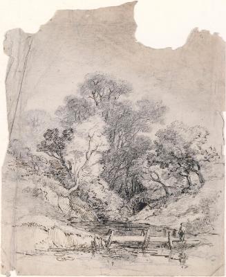 A Figure Crossing a Bridge