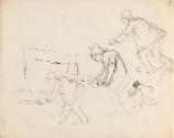 A Man Pushing a Wheelbarrow