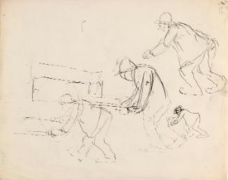 A Man Pushing a Wheelbarrow