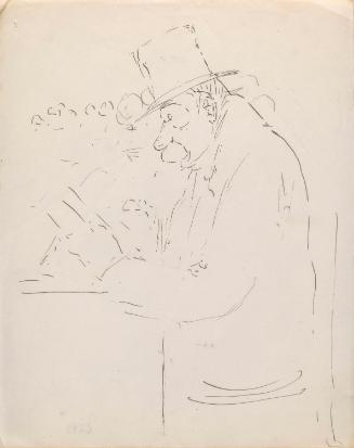 A Man in a Top Hat Reading