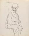 A Scowling Man on a Train