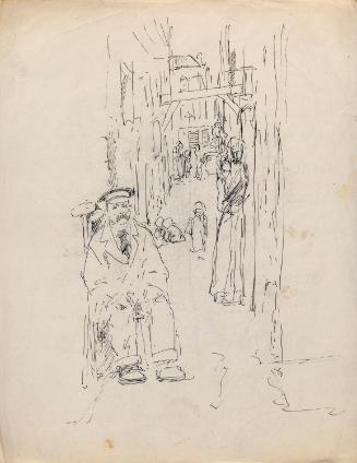 A Seated Man in a Street