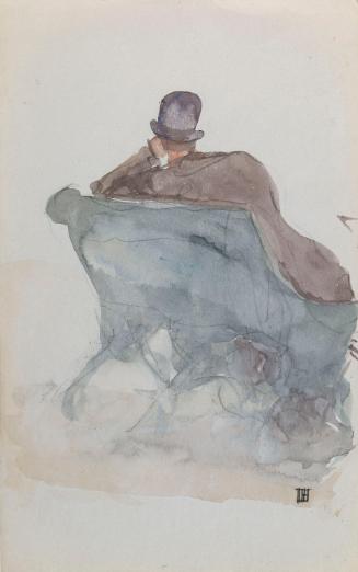 A Man Resting on a Summer-seat