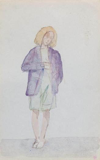 A Woman in a Purple Jacket