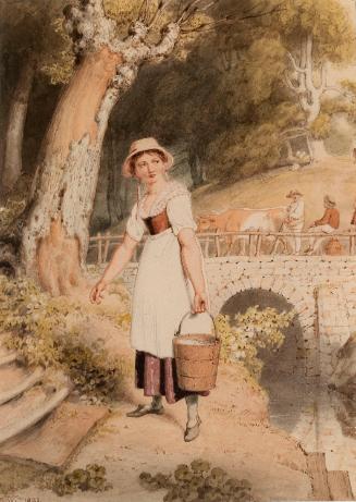 A Girl Carrying a Water Bucket