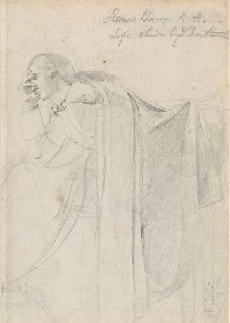 James Barry (1741-1806), Artist, in Church; Portrait Sketches (on verso)