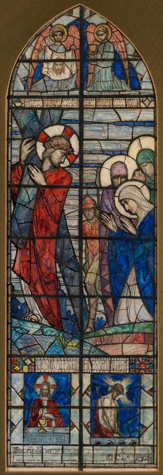 Christ Meets his Mother on the Way to Golgotha (centre), Two Angels with Saint Veronica's Veil (top), the Eucharist and Ecce Homo (bottom)