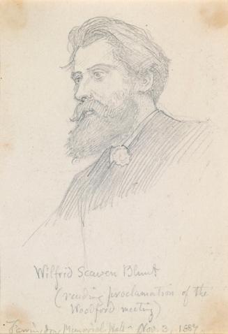 Wilfred Scawen Blunt (1840-1922), Poet, Diplomat and Nationalist Sympathiser, Reading the Proclamation of the Woodford Meeting