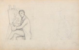 Self-Portrait; Portrait Head of a Girl, a Pair of Hands and a Foot (on verso)