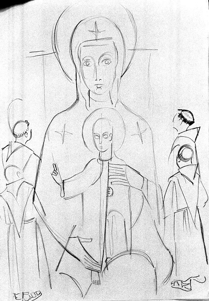 A Sketchbook with 79 Leaves of Architectural, Animal, Figure, Landscape and Still Life Studies, including The Virgin and Child with Monk Donors