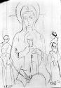 A Sketchbook with 79 Leaves of Architectural, Animal, Figure, Landscape and Still Life Studies, including The Virgin and Child with Monk Donors