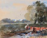 A Crouching Figure by a River