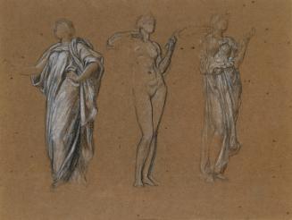 A Female Nude and Two Draped Females