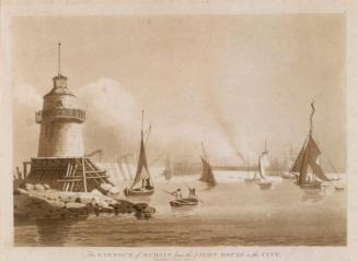 Dublin Harbour from Poolbeg Lighthouse, Looking towards the City