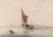 Boats at Blackwall Reach, on the River Thames, London