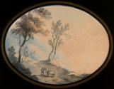A Drover with Horse and Cart on a Coastal Road