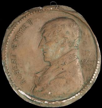 Medallion of Robert Emmet, (1778-1803), Patriot