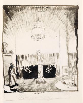 'The Thinker' an illustrated letter from William Orpen to Mrs St George
